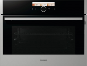 Gorenje BCM598S18X компактный духовой шкаф с СВЧ