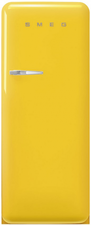 Smeg FAB28RYW5 отдельностоящий однодверный холодильник желтый