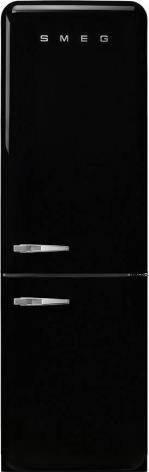 Smeg FAB32RBL5 отдельностоящий двухдверный холодильник стиль 50-х годов 60 см черный No-frost