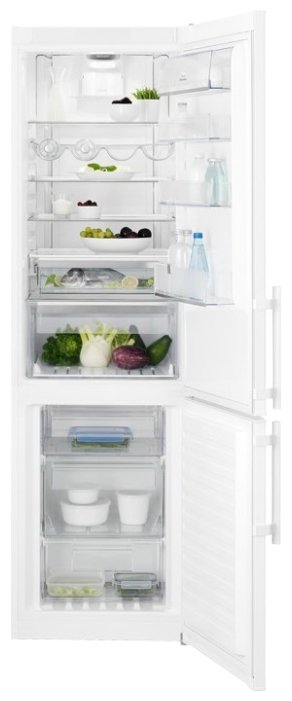 Electrolux EN3886MOW холодильник с морозильником снизу