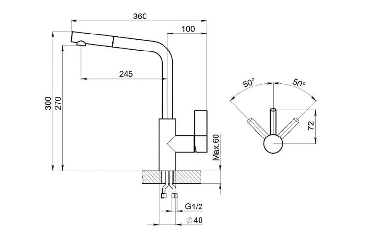 Granula GR-2502 шварц смеситель