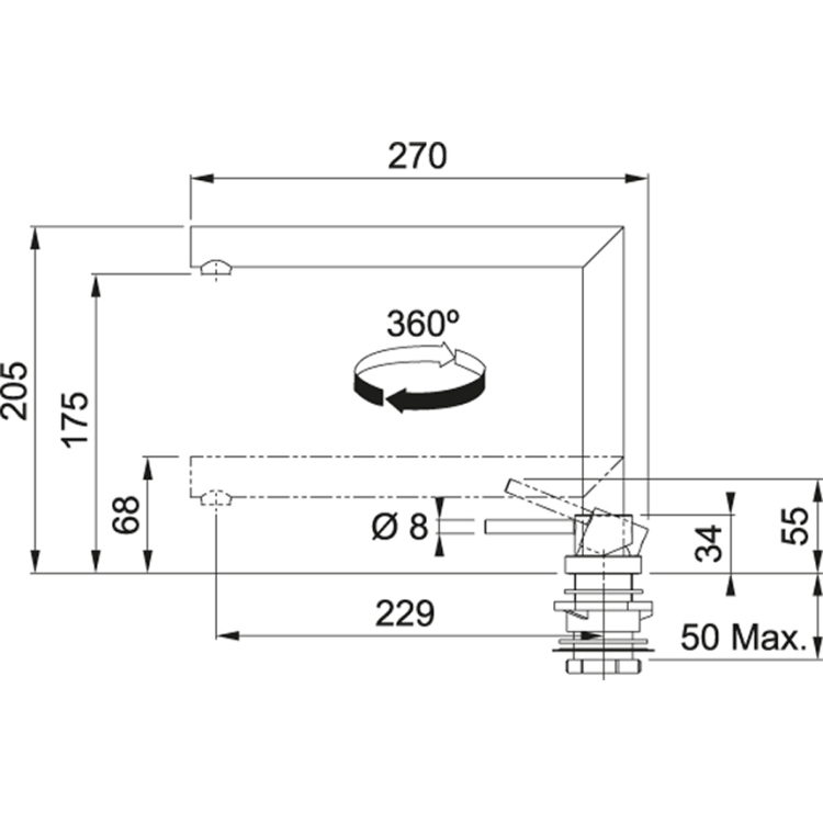 Franke Active Window оптика стали смеситель