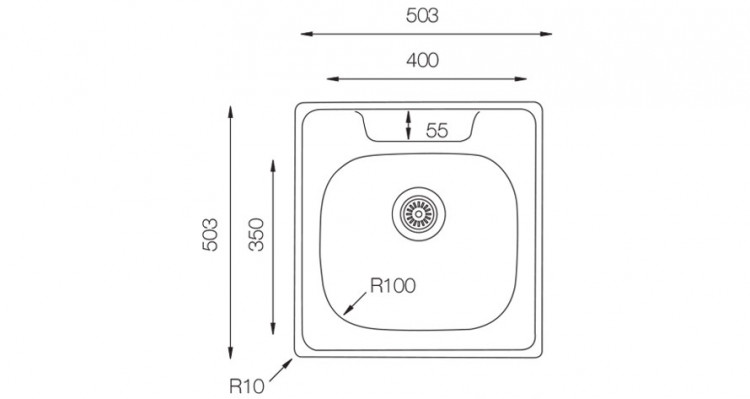 TopZero COL503.503.GT6K мойка врезная нержавеющая сталь