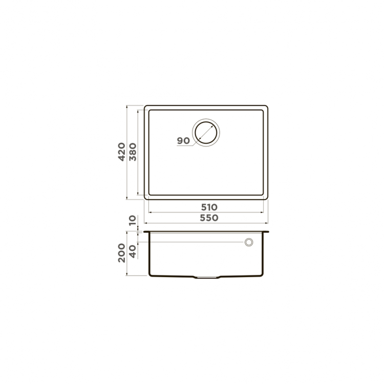 Omoikiri Tedori 54-U BL 4993988 мойка