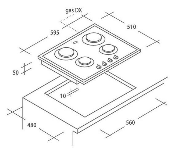 Candy PVL 64 SGN газовая варочная панель на стекле