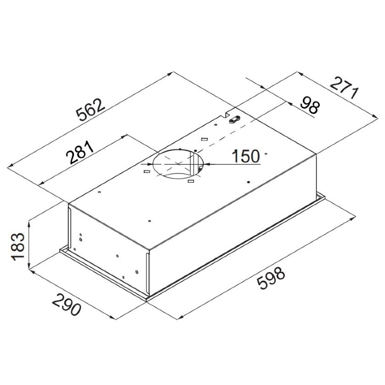 Maunfeld CROSBY HARDY 60 BLACK вытяжка встраиваемая