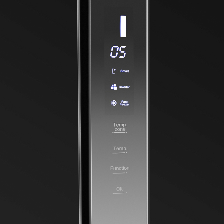 Maunfeld MFF177NFB отдельностоящий холодильник с морозильником Side by Side