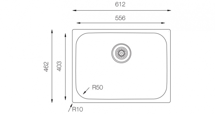 TopZero D556.GT12K мойка подстольная нержавеющая сталь