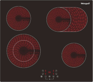 Weissgauff HVF 642 B электрическая варочная панель стеклокерамика