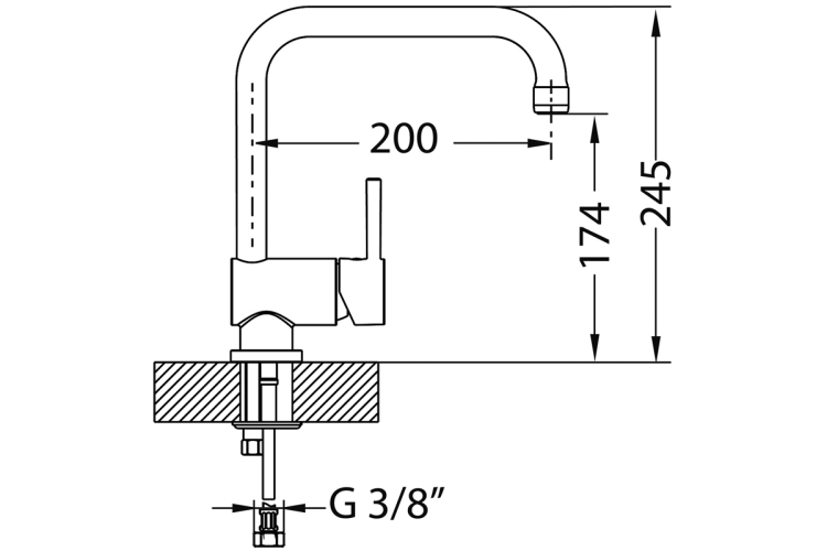 Alveus QUADRA хром смеситель