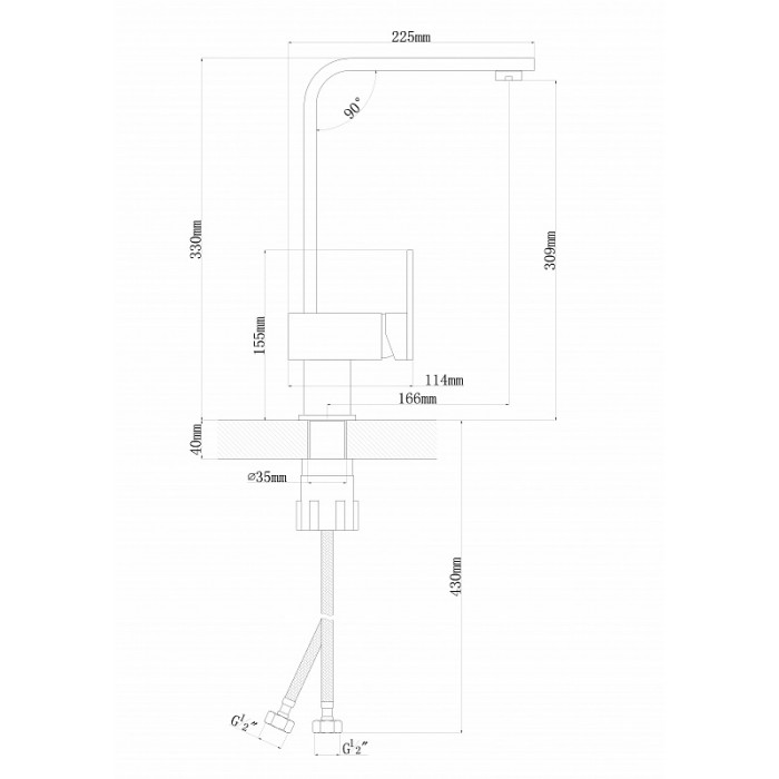 Florentina Сильвер серый шелк смеситель