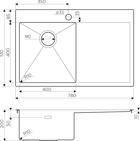 Omoikiri AKISAME 78-IN-L нерж.сталь/нержавеющая сталь мойка