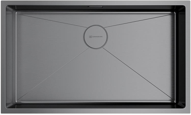 Omoikiri Taki 74-U/IF-GM нерж.сталь/вороненая сталь мойка