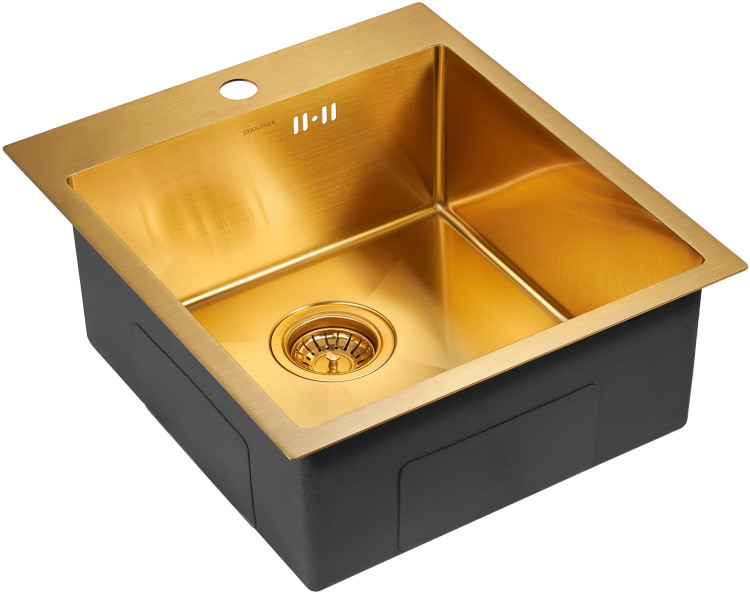 Paulmark KRONER 45 брашированное золото мойка
