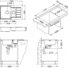 Alveus LINE MAXIM 70 SAT-90 795X505 1+1 кухонная мойка