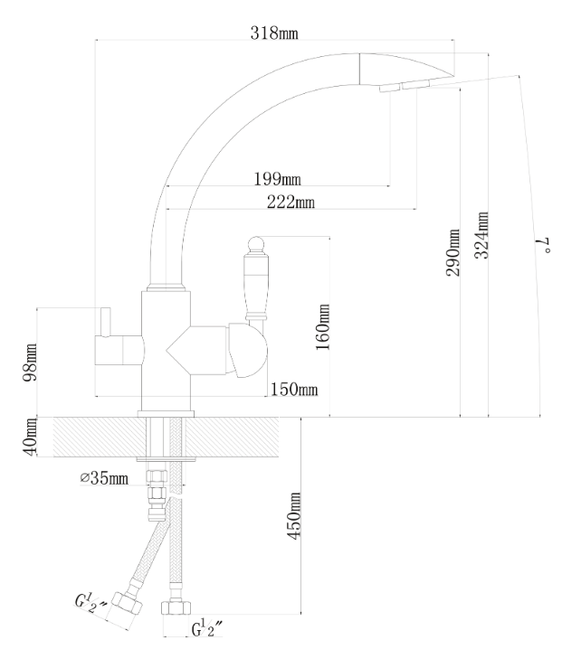 Florentina Шале серый шелк смеситель