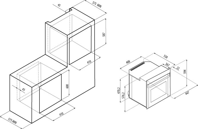 Fornelli FGА 45 STRETTO WH схема