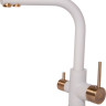 Paulmark ESSEN Es213011-431BR белый матовый-бронза смеситель