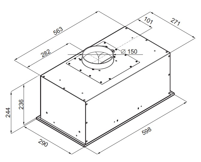 Maunfeld CROSBY POWER 60 BLACK вытяжка