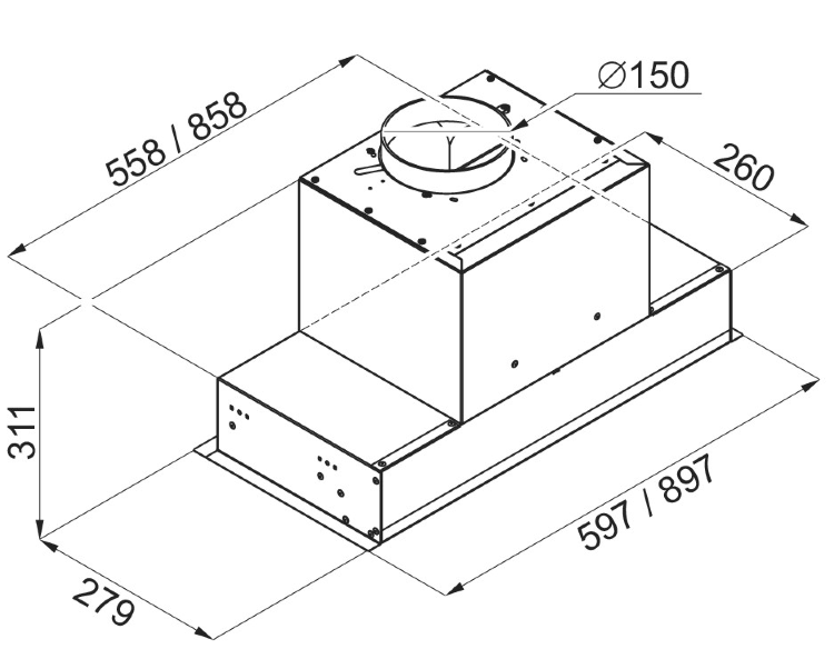 Maunfeld FANTASY 90 Black вытяжка