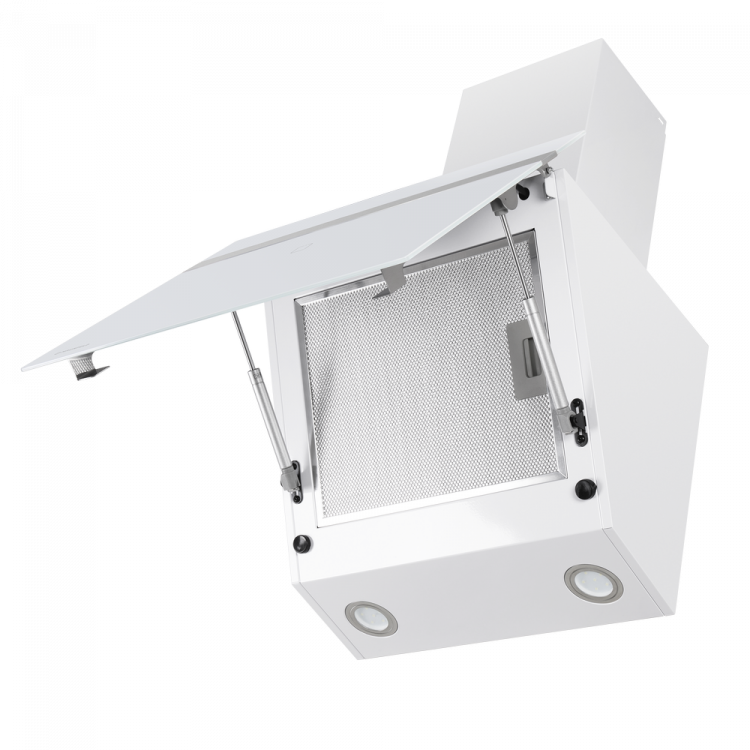 Maunfeld MEDWAY 60 Glass White/ Stripe Inox вытяжка наклонная