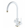 Paulmark ESSEN Es213211-431BR белый матовый-бронза смеситель