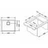 Alveus QUADRIX 50 GRANITAL+ ARCTIC-G11M 560X460X200 кухонная мойка