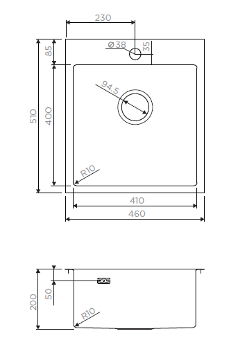 Omoikiri Akisame 46-GB нерж.сталь/графит мойка