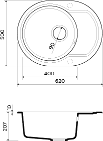 Omoikiri Manmaru 62-CA Artgranit/карамель мойка