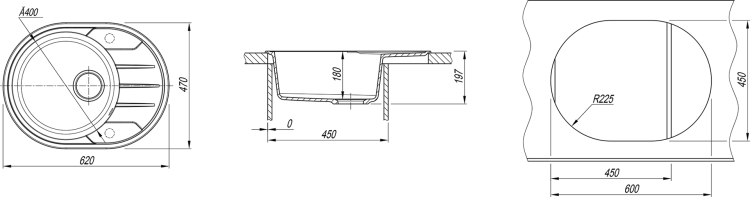 Dr.Gans Лиана 620 базальт мойка