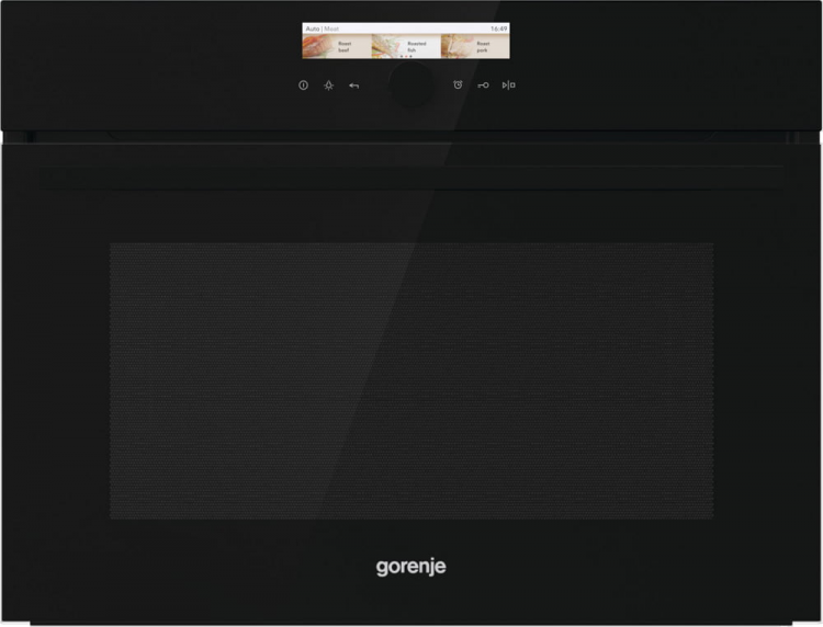Gorenje BCM598S17BG компактный духовой шкаф с СВЧ