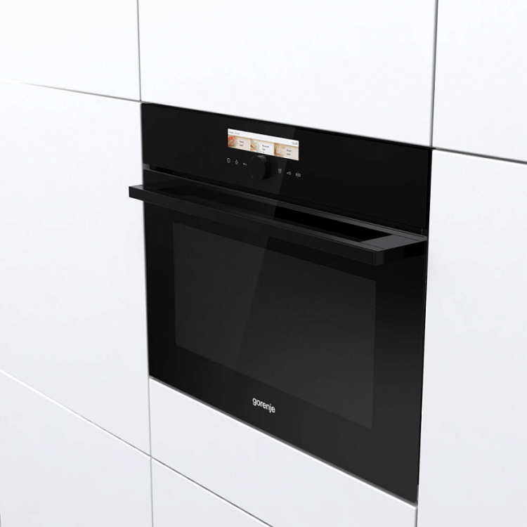 Gorenje BCM598S17BG компактный духовой шкаф с СВЧ