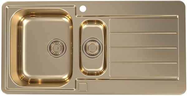 Alveus LINE MONARCH 10 BRONZE 980X500 1+1/2 кухонная мойка