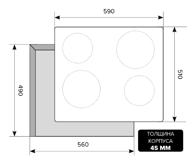 LEX EVE 640 WH электрическая варочная панель
