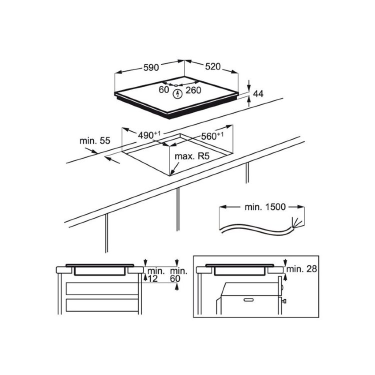 Electrolux IPE6453WF индукционная варочная поверхность