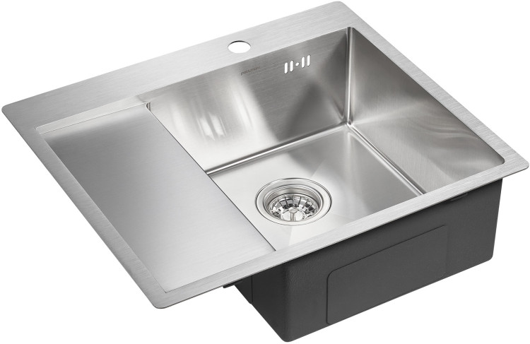 Paulmark KRONER 59 F брашированная нерж. сталь правая мойка