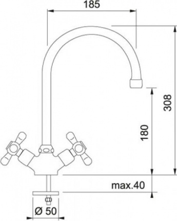 Franke Ambra Alto хром смеситель