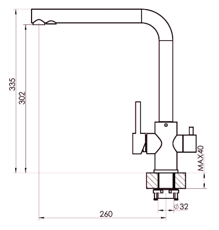 Florentina Альдо антрацит смеситель