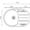 TopZero ELL780.500.GT8K мойка врезная