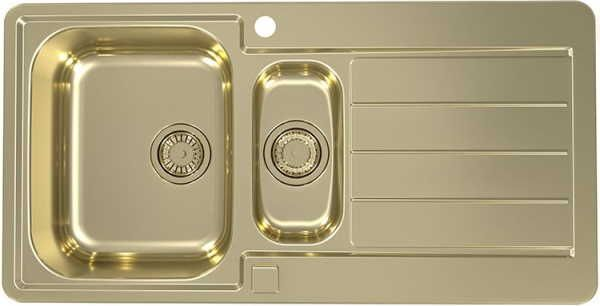 Alveus LINE MONARCH 10 GOLD 980X500 1+1/2 кухонная мойка