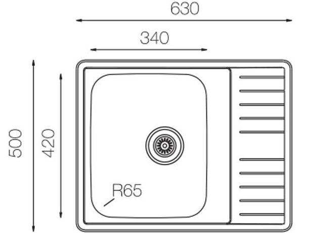 TopZero LNP630.500.GT8K кухонная мойка