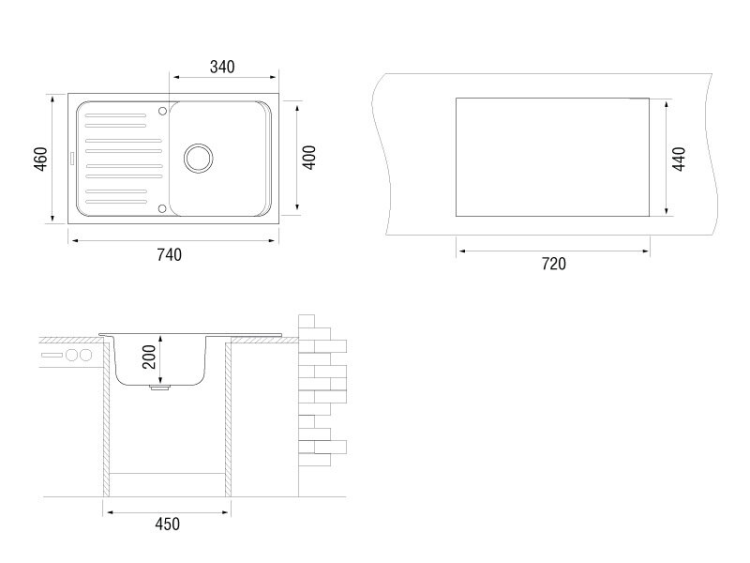 TopZero Sophia 740.460-58 Beach мойка искуственный гранит