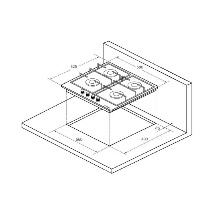 Kuppersberg FGC 63 C Bronze газовая варочная панель