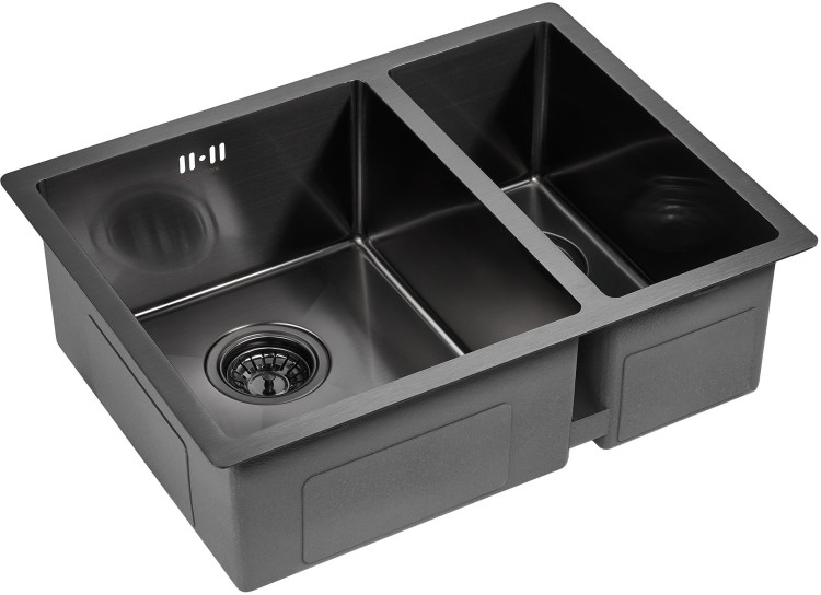 Paulmark GERBERG 59 / 2S UNI вороненая сталь левая PVD мойка