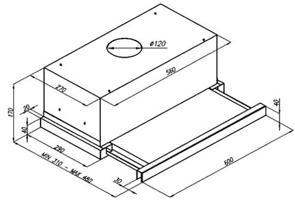 Kuppersberg SLIMLUX IV 60 GW вытяжка встраиваемая