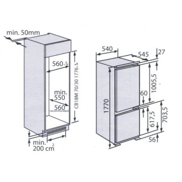 Kuppersberg CRB 17762 встраиваемый холодильник