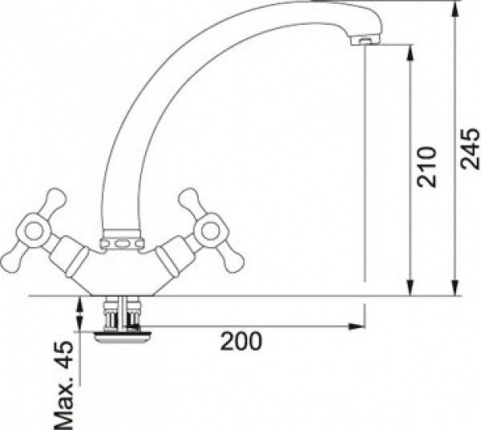 Franke Ambra хром смеситель