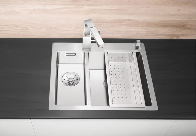 Blanco CLARON 340/180-IF/А нерж. сталь зеркальная полировка с клапаном-автоматом 521647 мойка