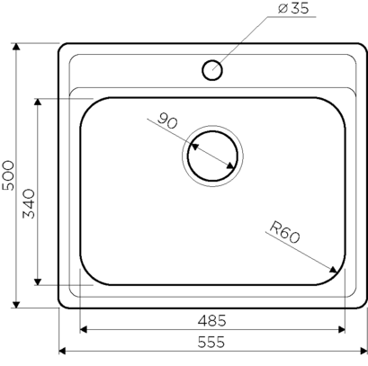 Omoikiri Ashi 56-IN нерж.сталь/нержавеющая сталь мойка