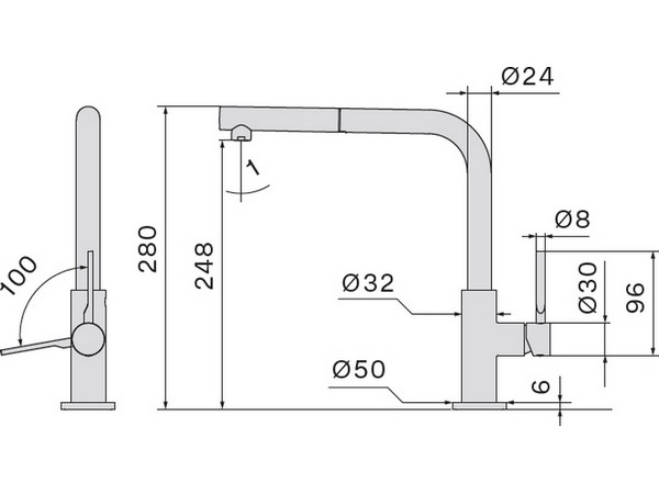 Falmec TREVI CORNER MTRC.00#MBF смеситель